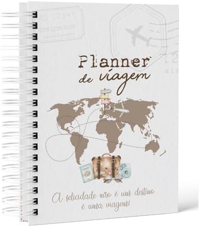 Ideias de presentes para quem ama viajar. planner de viagem